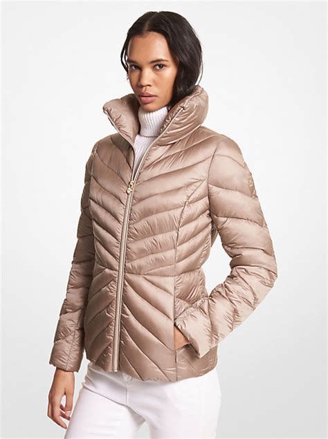 michael kors outlet packable quilted puffer jacket|Michael Kors lightweight puffer jacket.